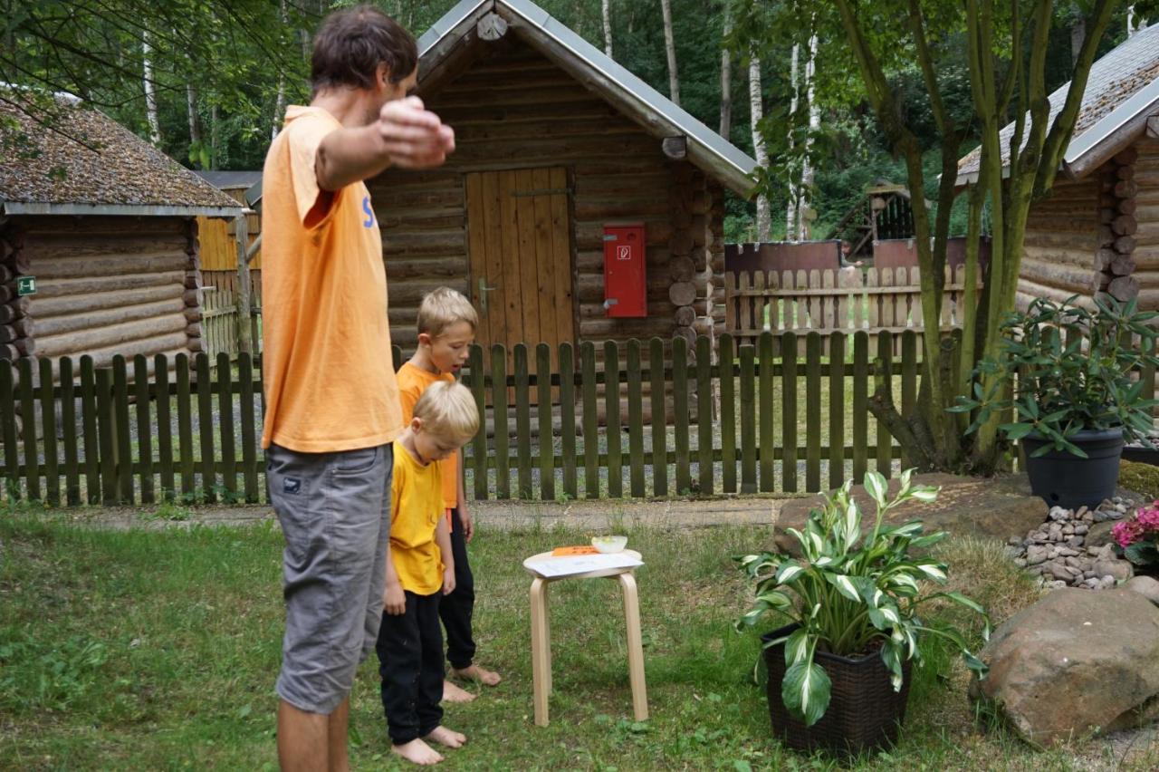 Birkenhof Ashram Familien Blockhutten Hartau Eksteriør billede